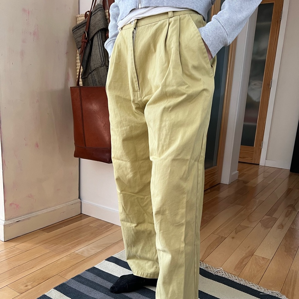 Wide leg cotton pants